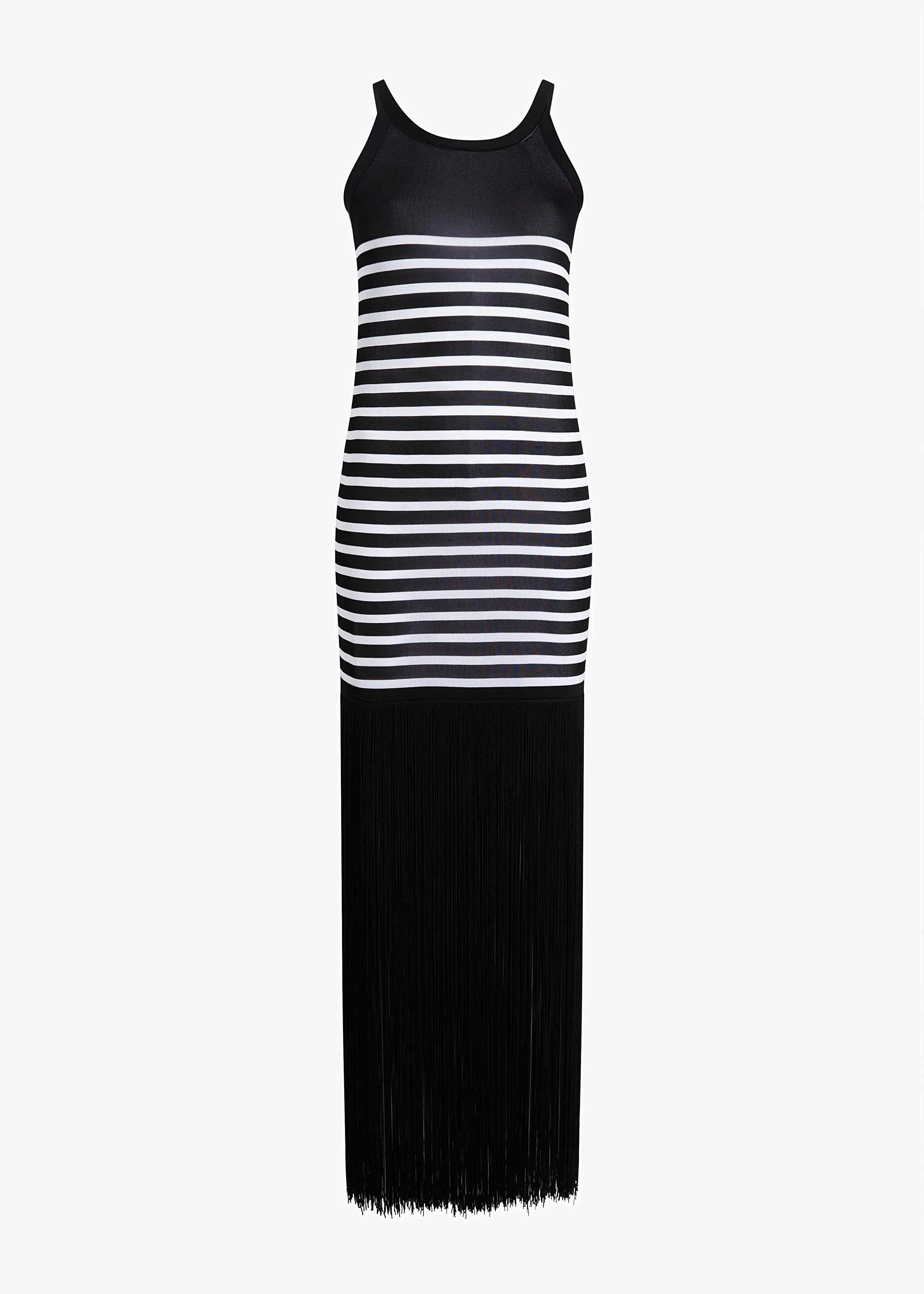 Tenysi Dress in Black and Glaze Stripe