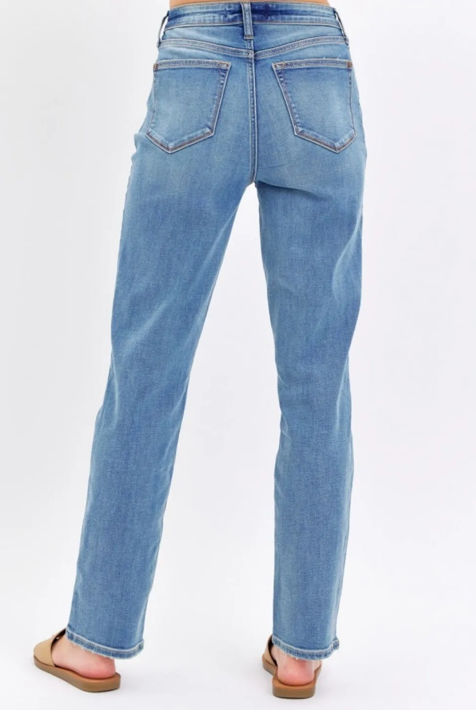 The Janelle High Waist Straight Judy Blue Jeans