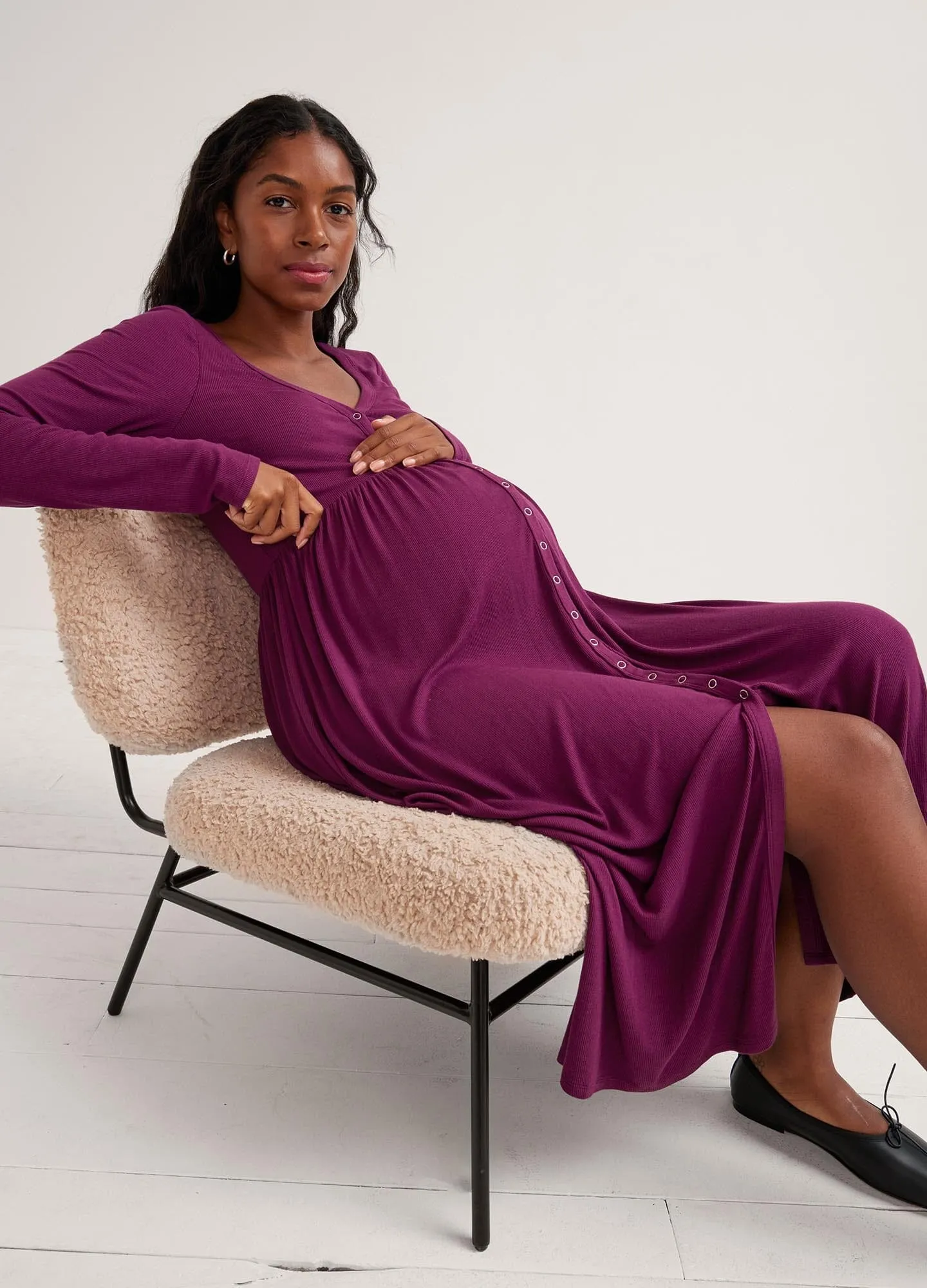 The Softest Rib Nursing Dress