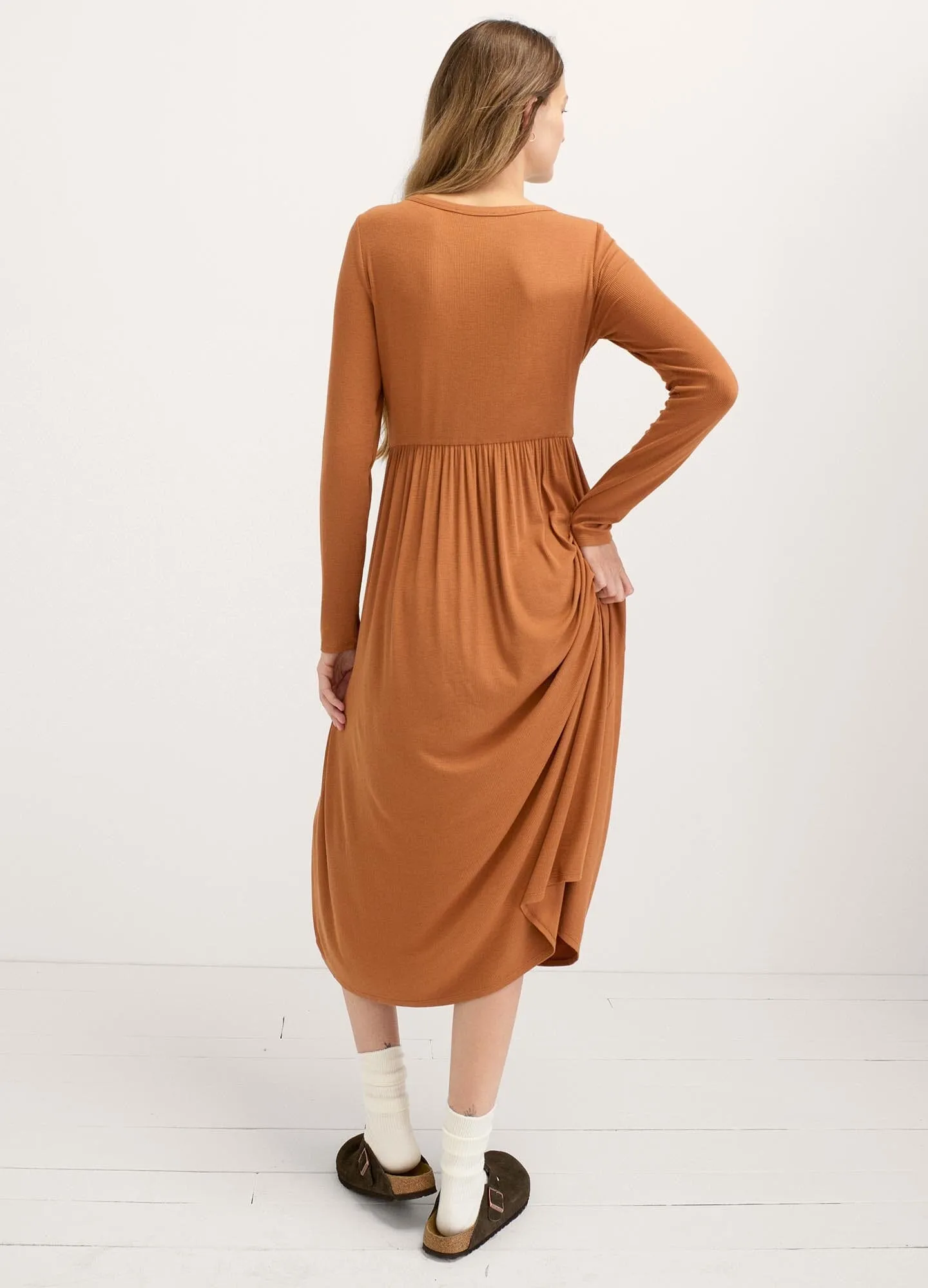 The Softest Rib Nursing Dress