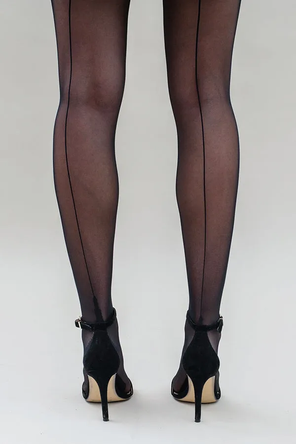 Threads Tights - Sheer Backseam :: Black