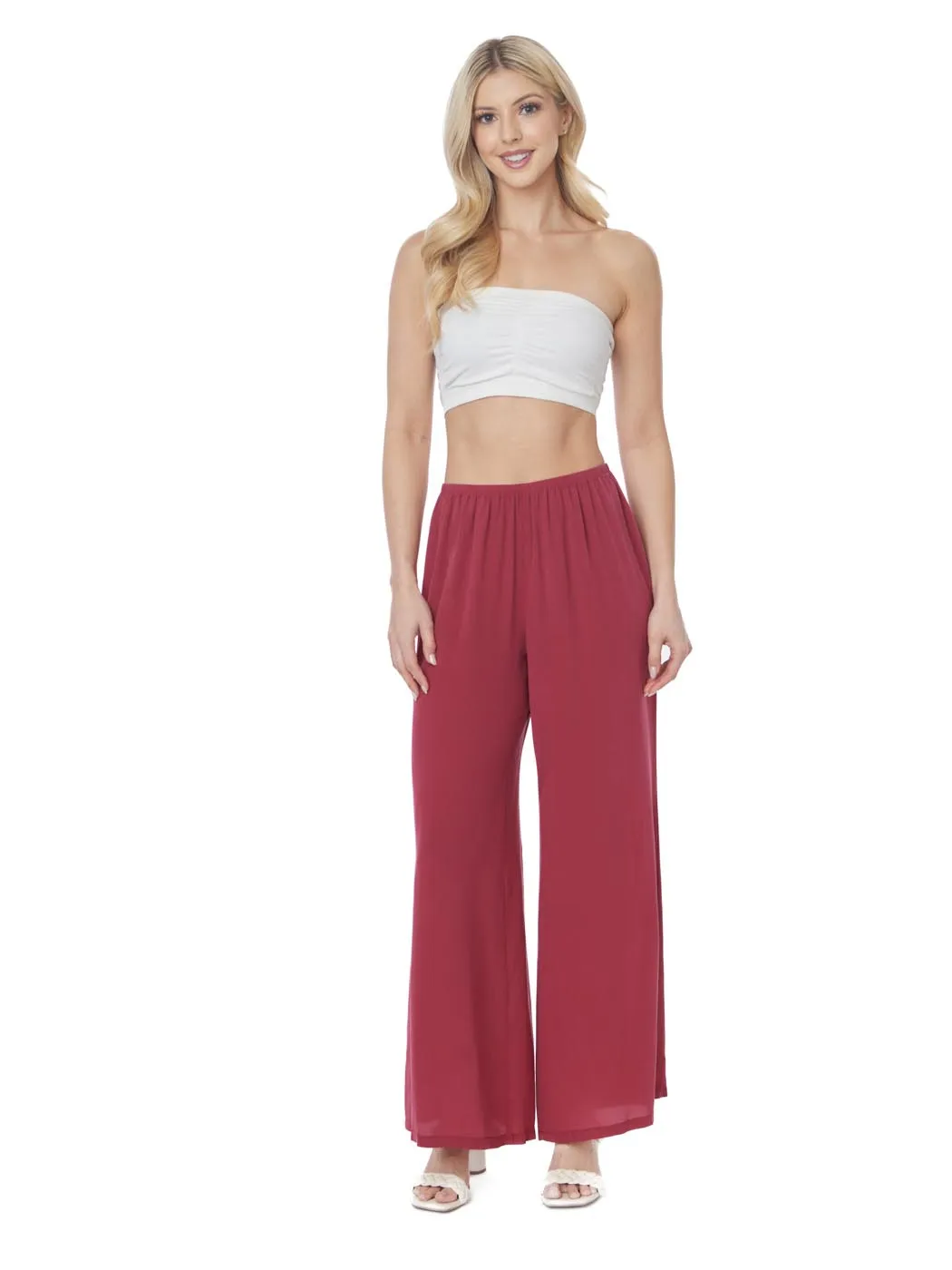 Tianello 100% Washable Silk "Crepe De Chine" "Palazzo" Pant