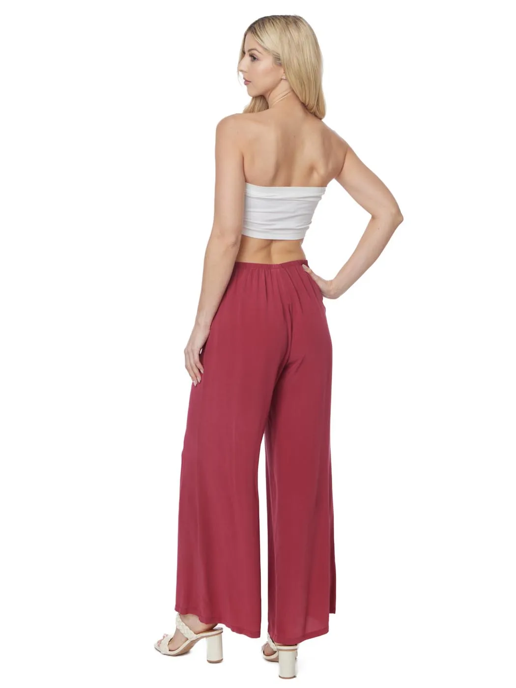 Tianello 100% Washable Silk "Crepe De Chine" "Palazzo" Pant