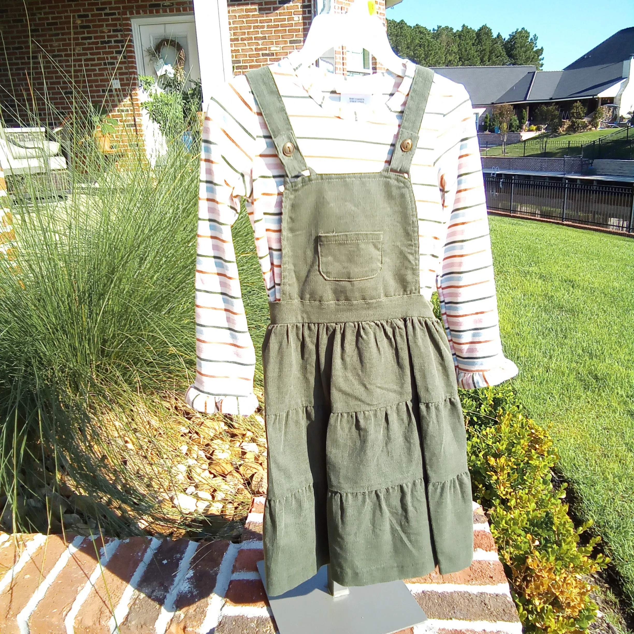 Tiered Jumper with Stripe Shirt | Bonnie Jean