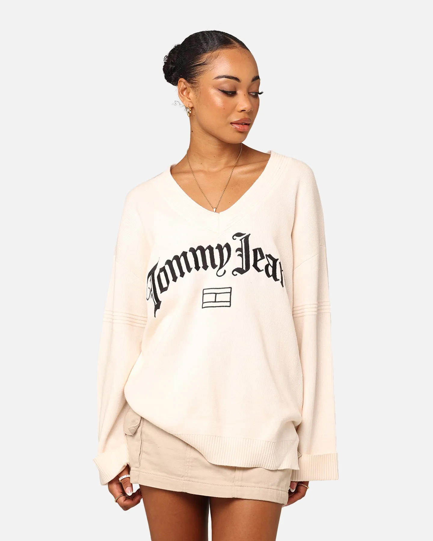 Tommy Jeans Oversized Grunge Sweatshirt Ancient White