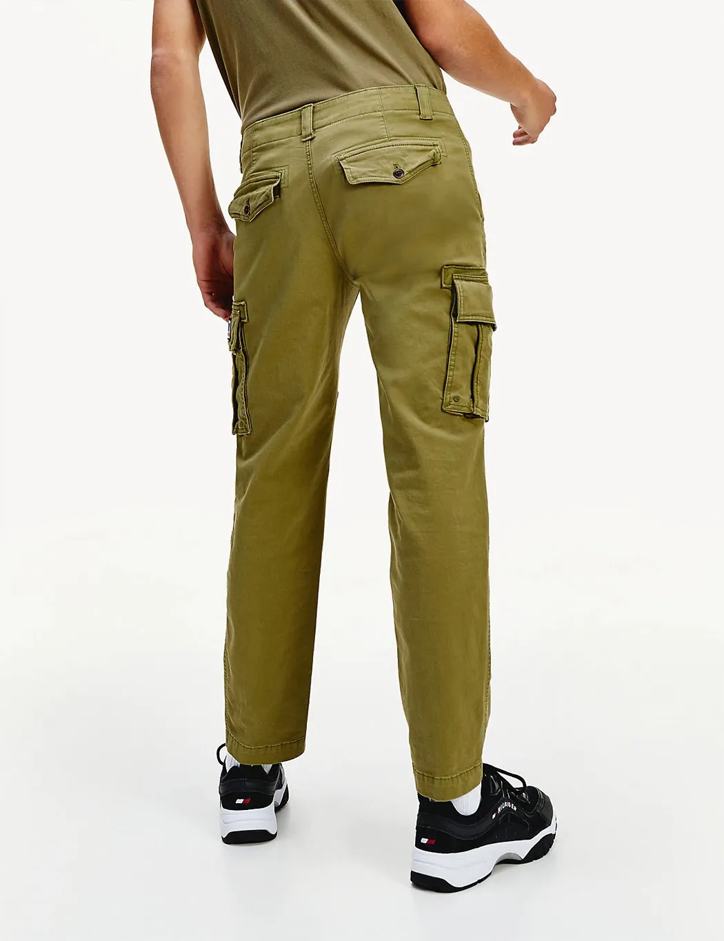 Tommy Jeans Straight Fit Cargo Pant (Stretch Cotton) - Uniform Olive