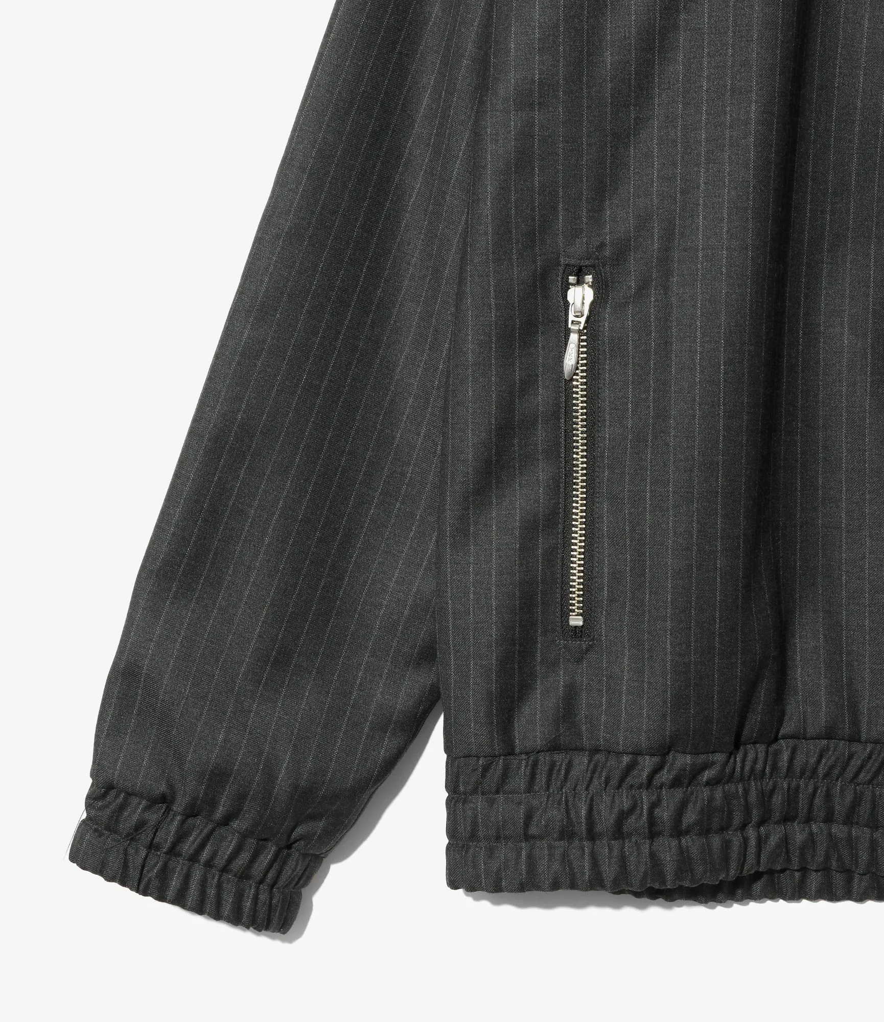 Track Jacket – Grey Striped Viyella Wool