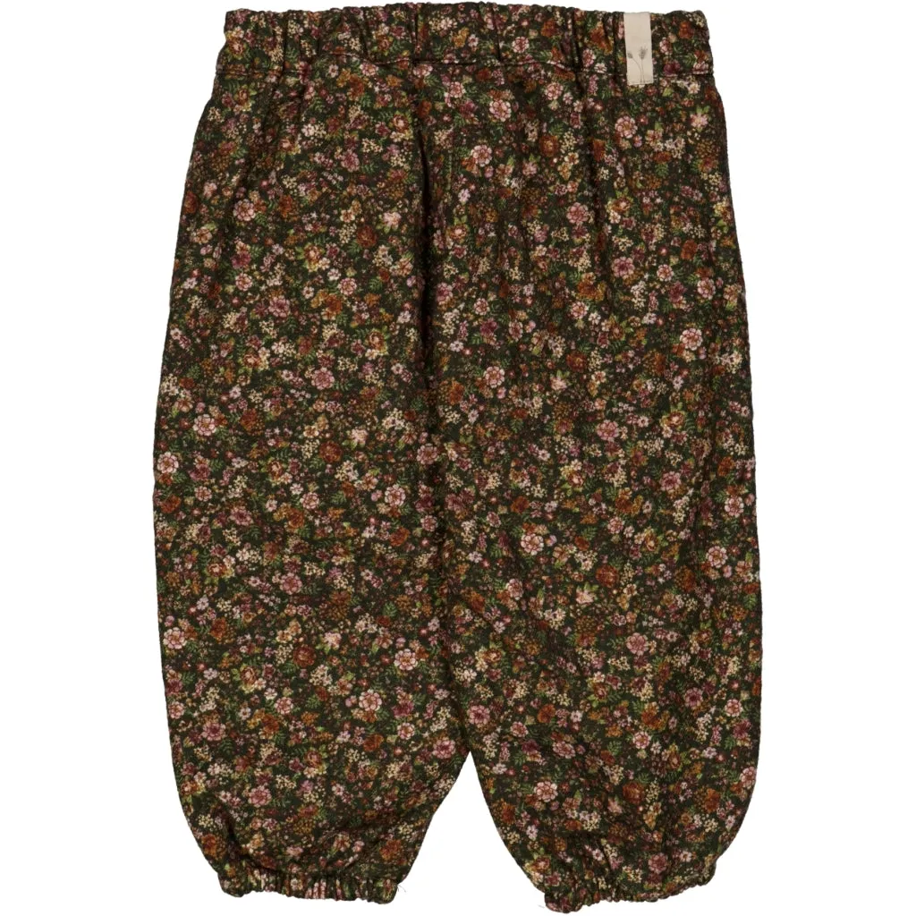 Trousers Malou Lined - dark army flowers