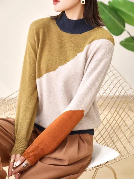 Turtle Neck color matching Jumper