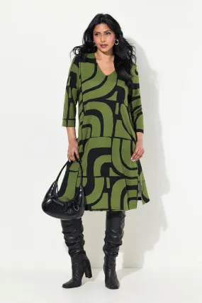 Ulla Popken Dress in Geo Print