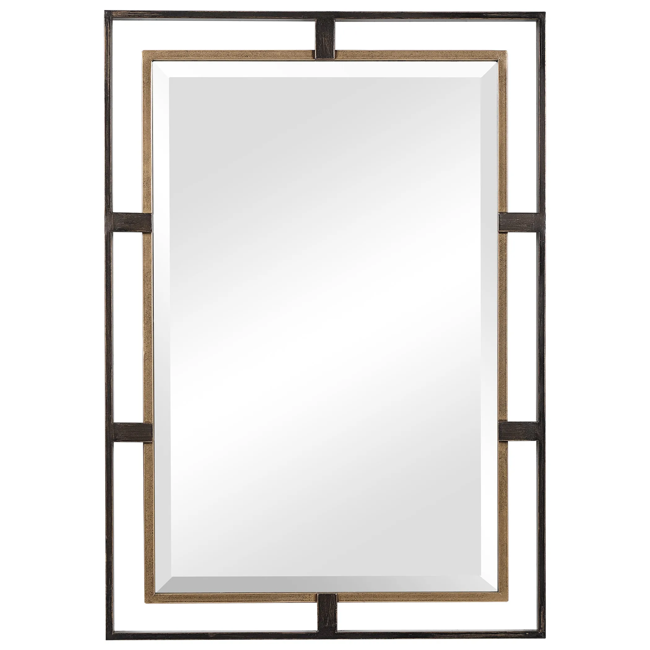 Uttermost Carrizo Gold & Bronze Rectangle Mirror