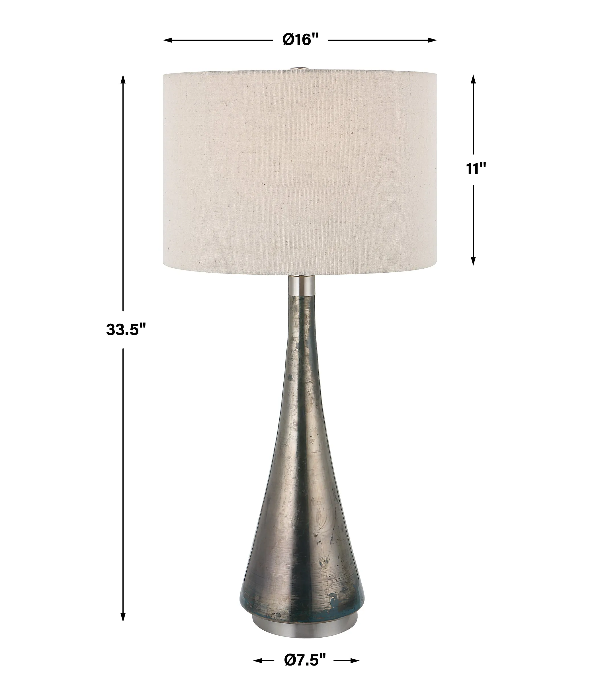 Uttermost Contour Metallic Glass Table Lamp