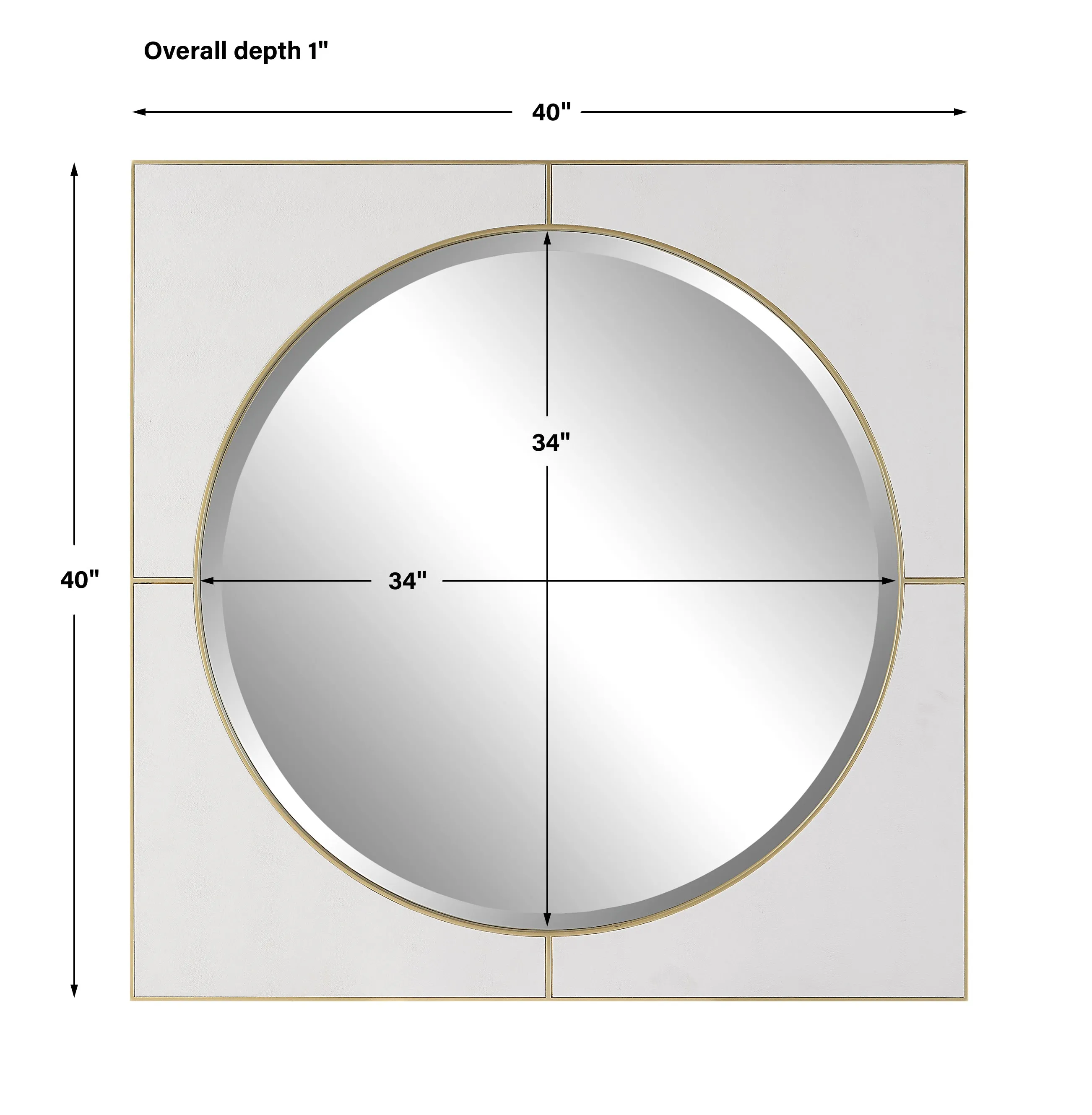 Uttermost Cyprus White Square Mirror