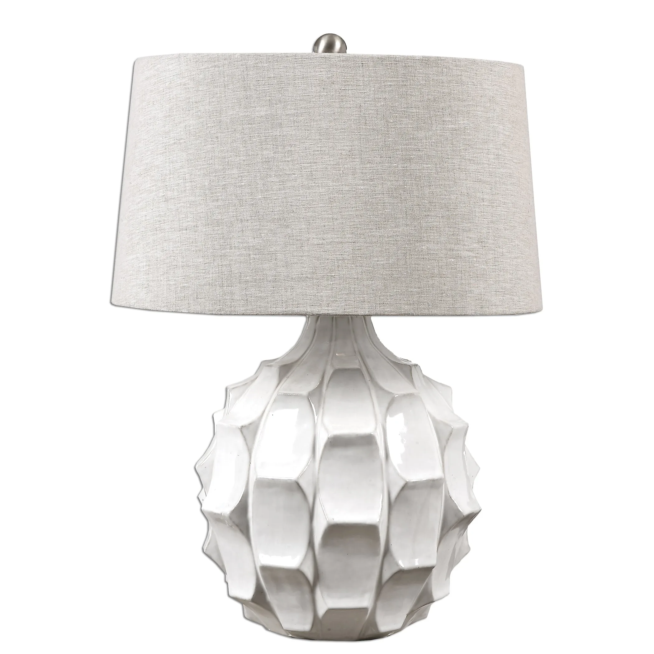 Uttermost Guerina Scalloped White Lamp