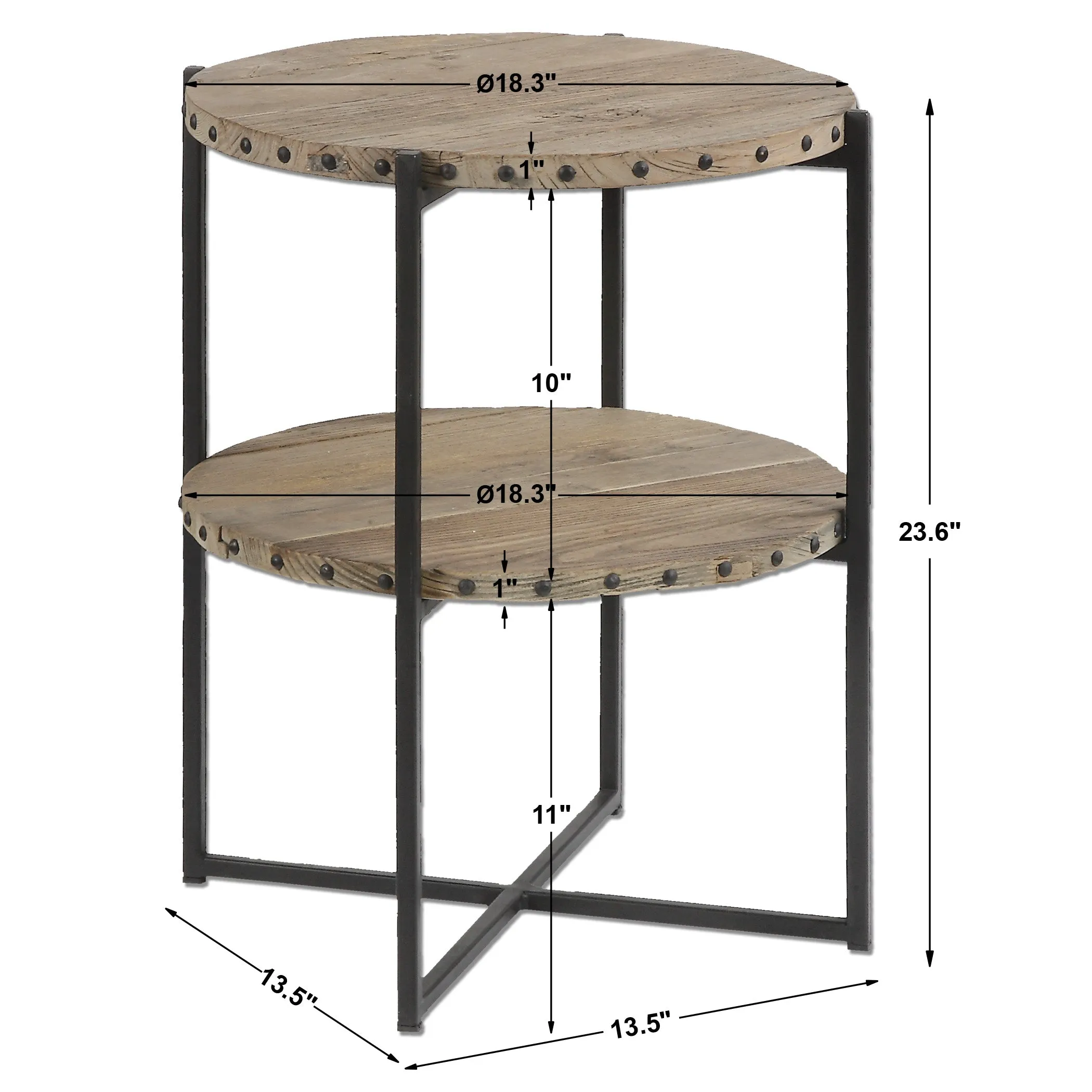 Uttermost Kamau Round Accent Table