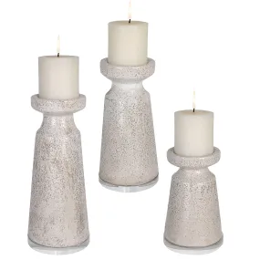 Uttermost Kyan Ceramic Candleholders, S/3