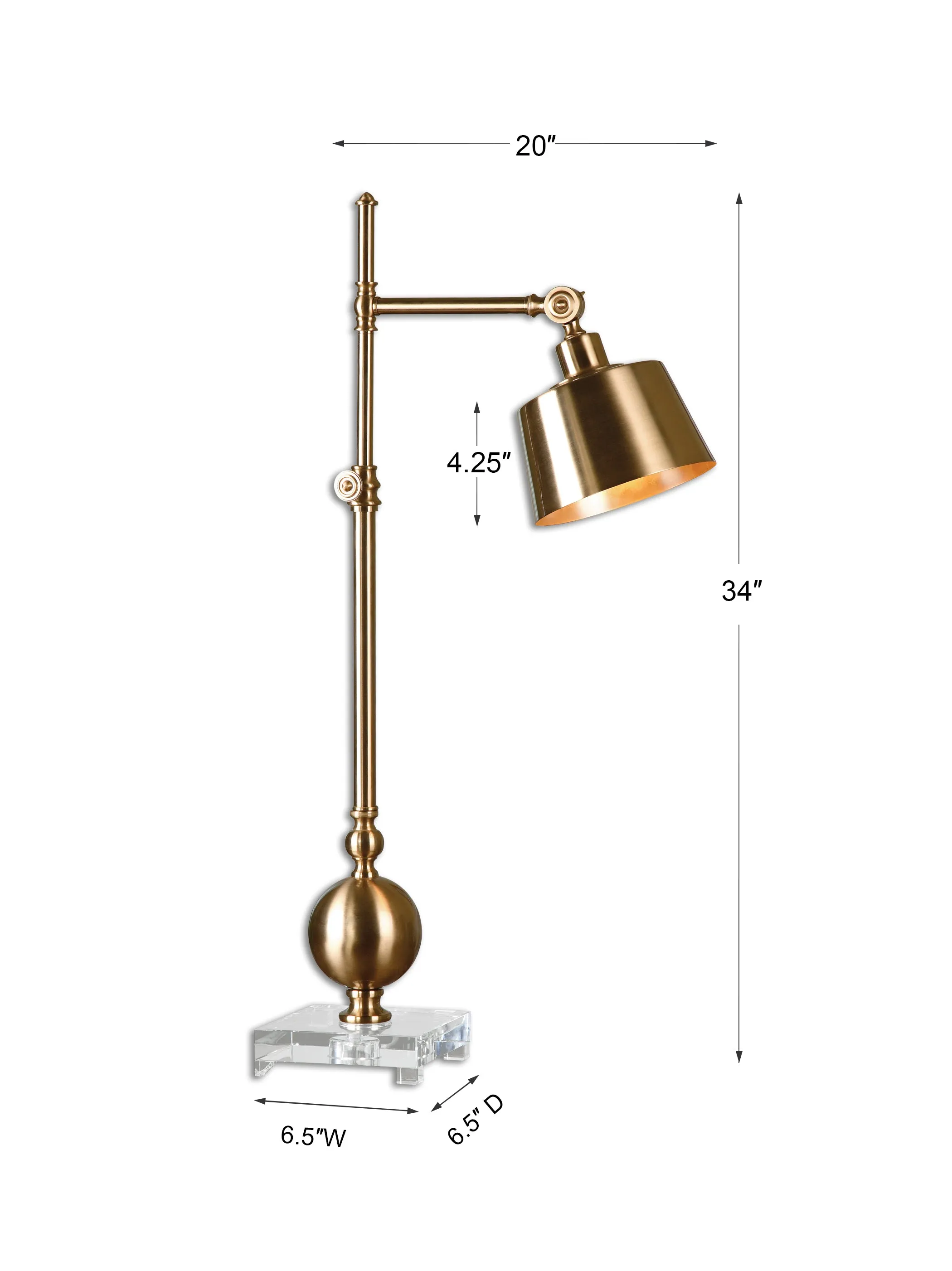 Uttermost Laton Brushed Brass Task Lamp