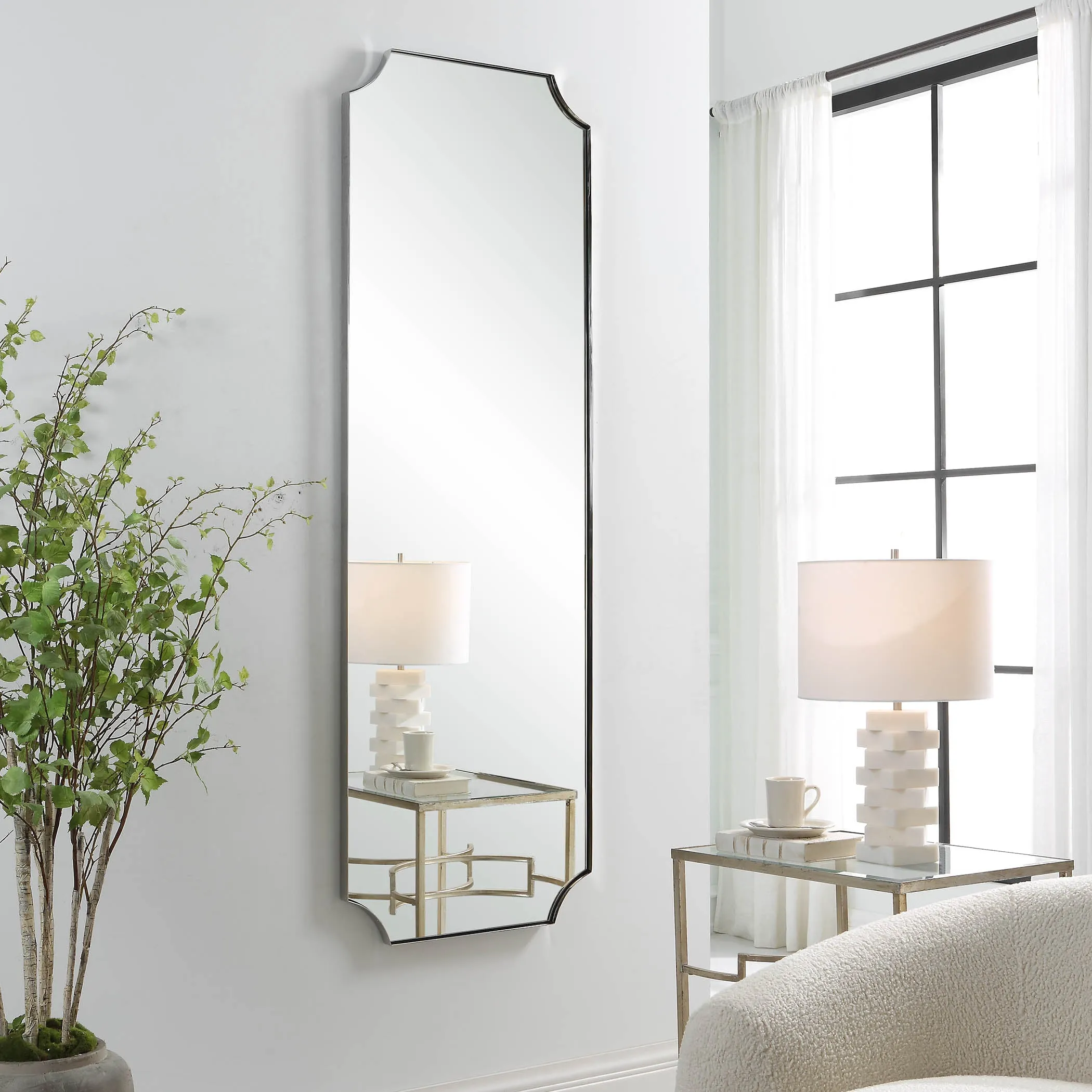 Uttermost Lennox Nickel Tall Mirror