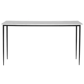 Uttermost Nightfall White Marble Console Table