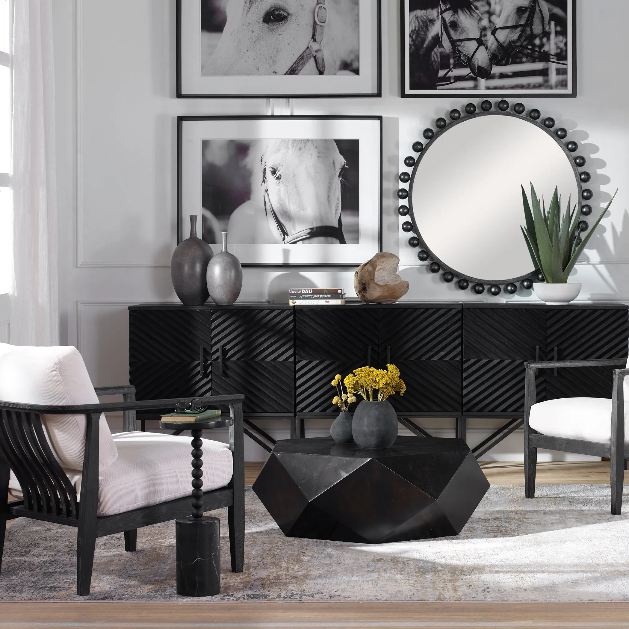 Uttermost Volker Small Black Coffee Table