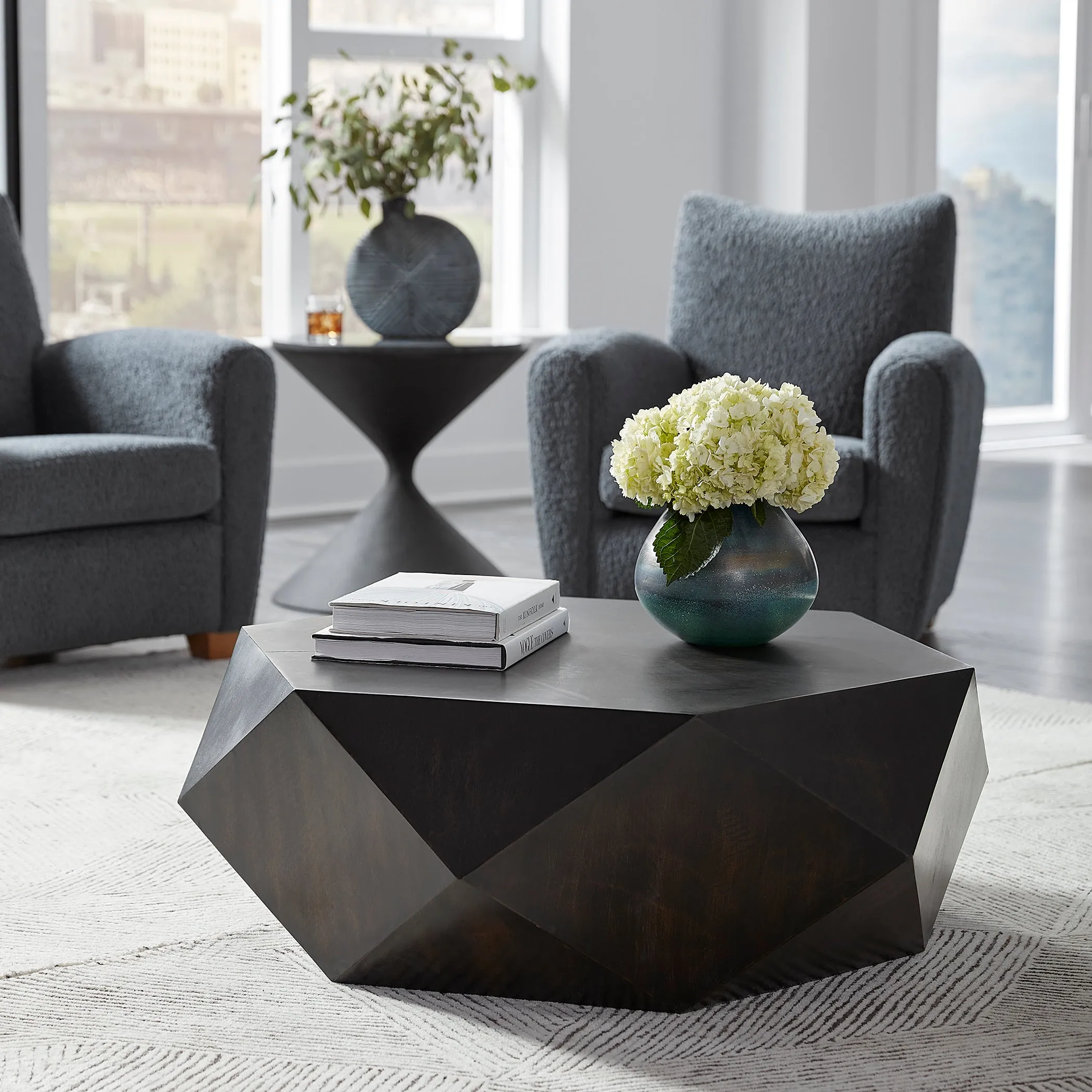 Uttermost Volker Small Black Coffee Table