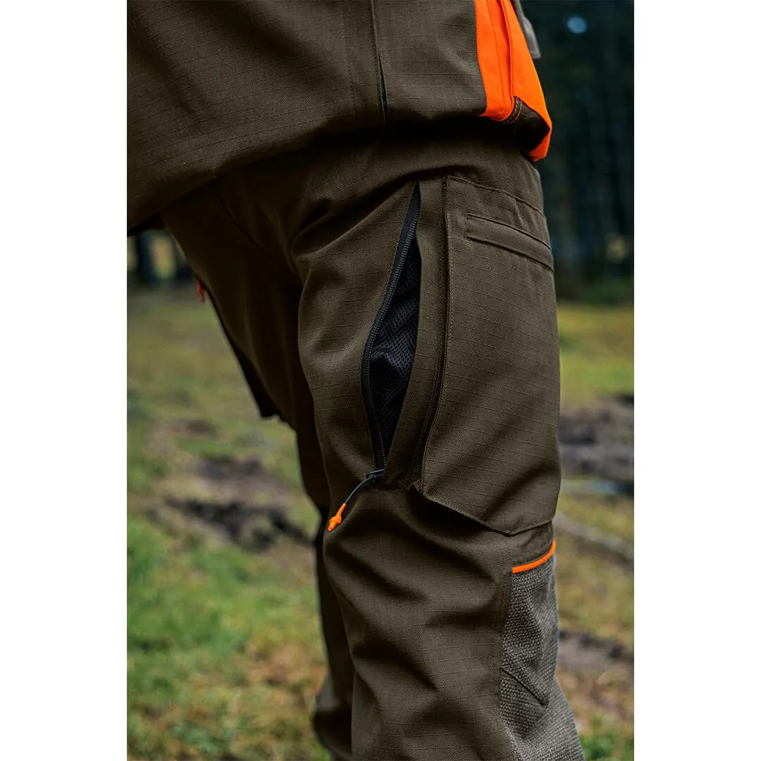 Venture Trousers - Pine Green/Hi-Vis Orange by Seeland