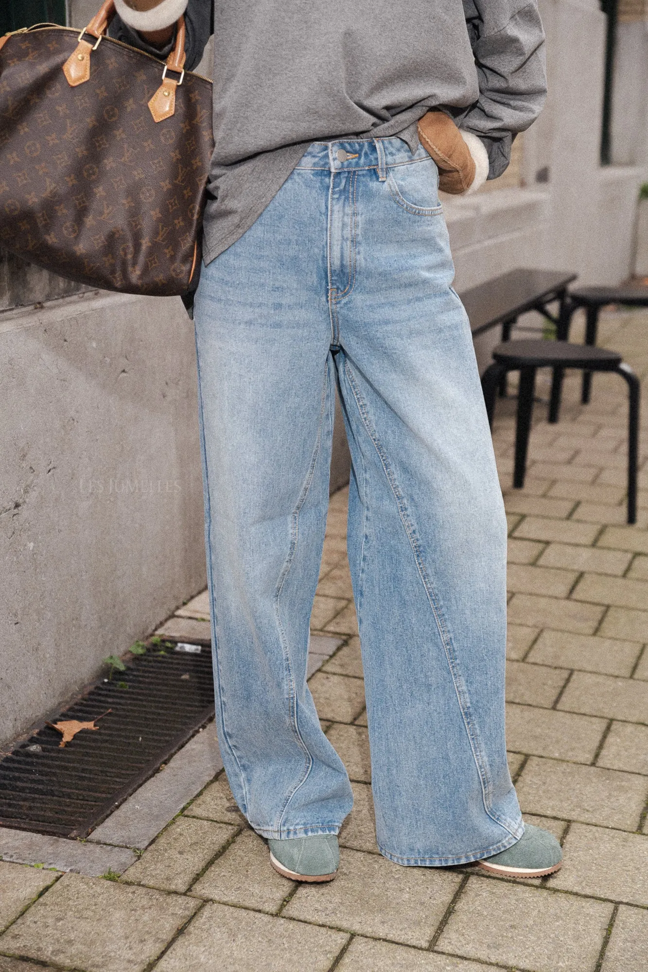 VIAbila HW loose jeans light blue denim