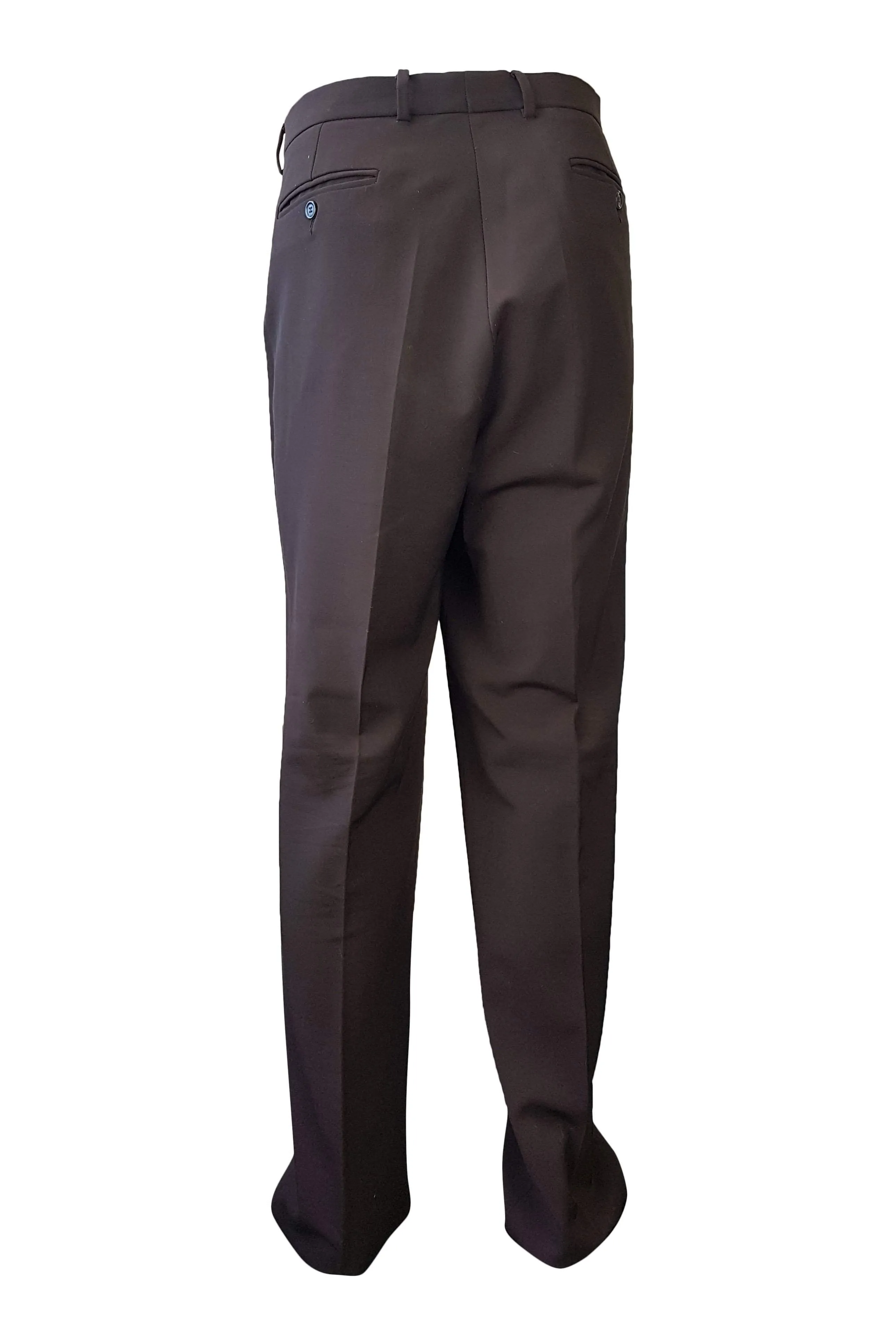 VICTOR VICTORIA Men's Brown Wool Blend Straight Leg Trousers (54)