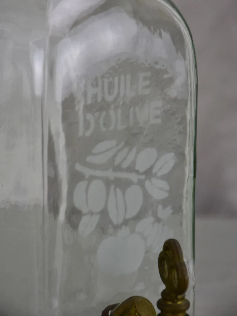 Vintage olive oil dispensing bottle