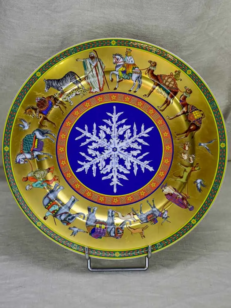 Vintage Versace plate - Christmas pattern 1998. 12¼"