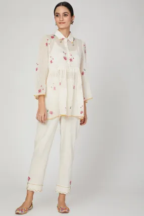 White lotus shirt - trousers set