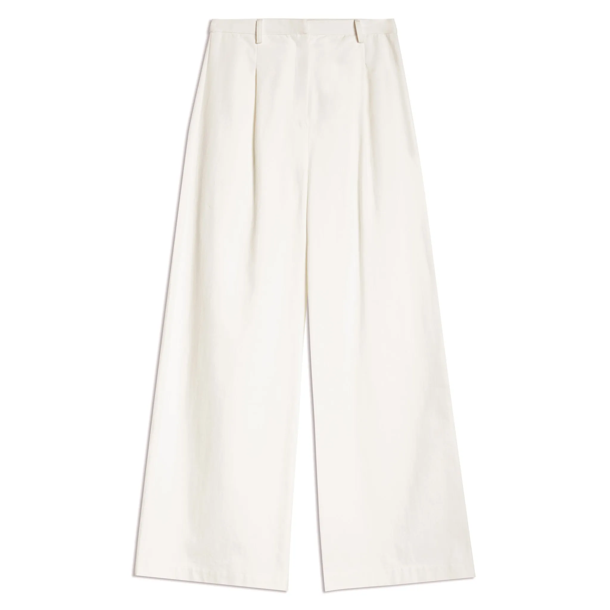 White Super Wide Leg Trousers