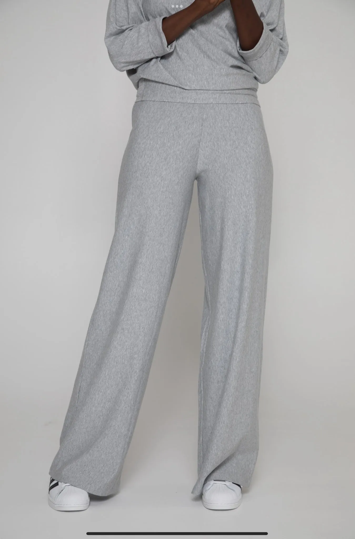 Wide Leg Pant - Heather Grey