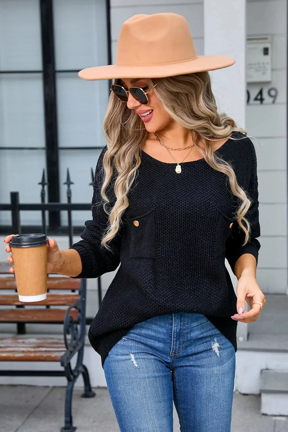 Women’s Casual Solid Crewneck Sweater - Ideal for Layering