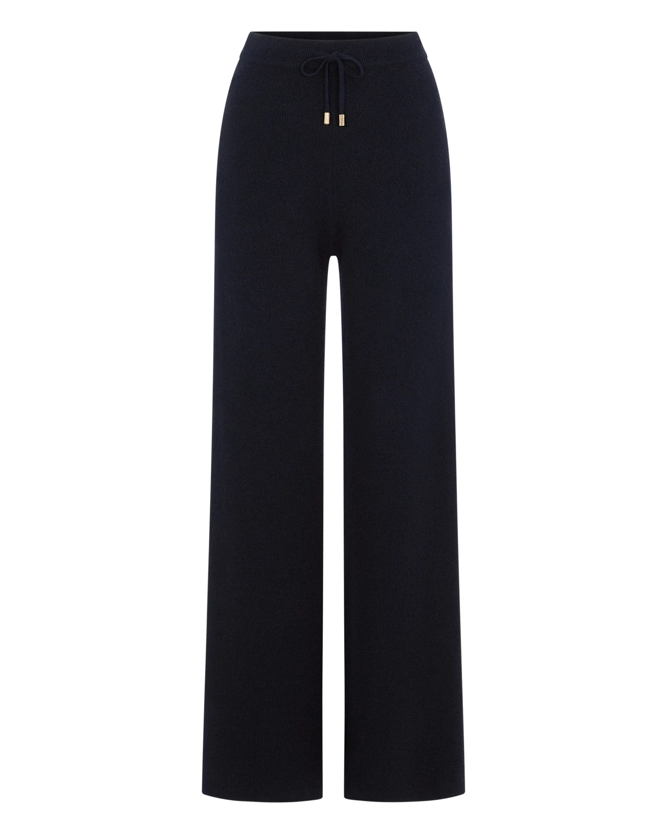 Women's Honeycomb Knit Cashmere Pant Navy Blue