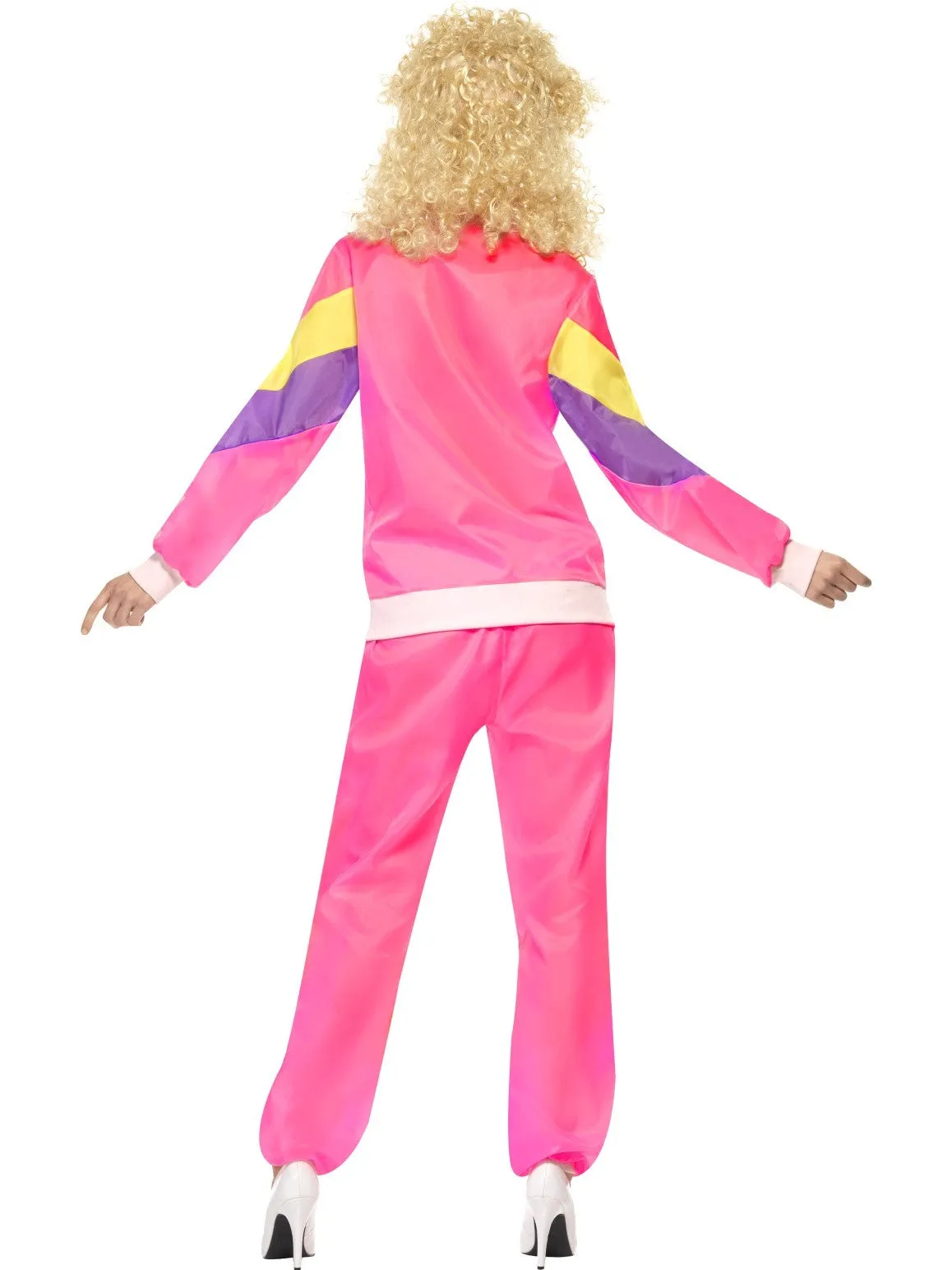 Women's Pink 80's Work Out Shell Suit