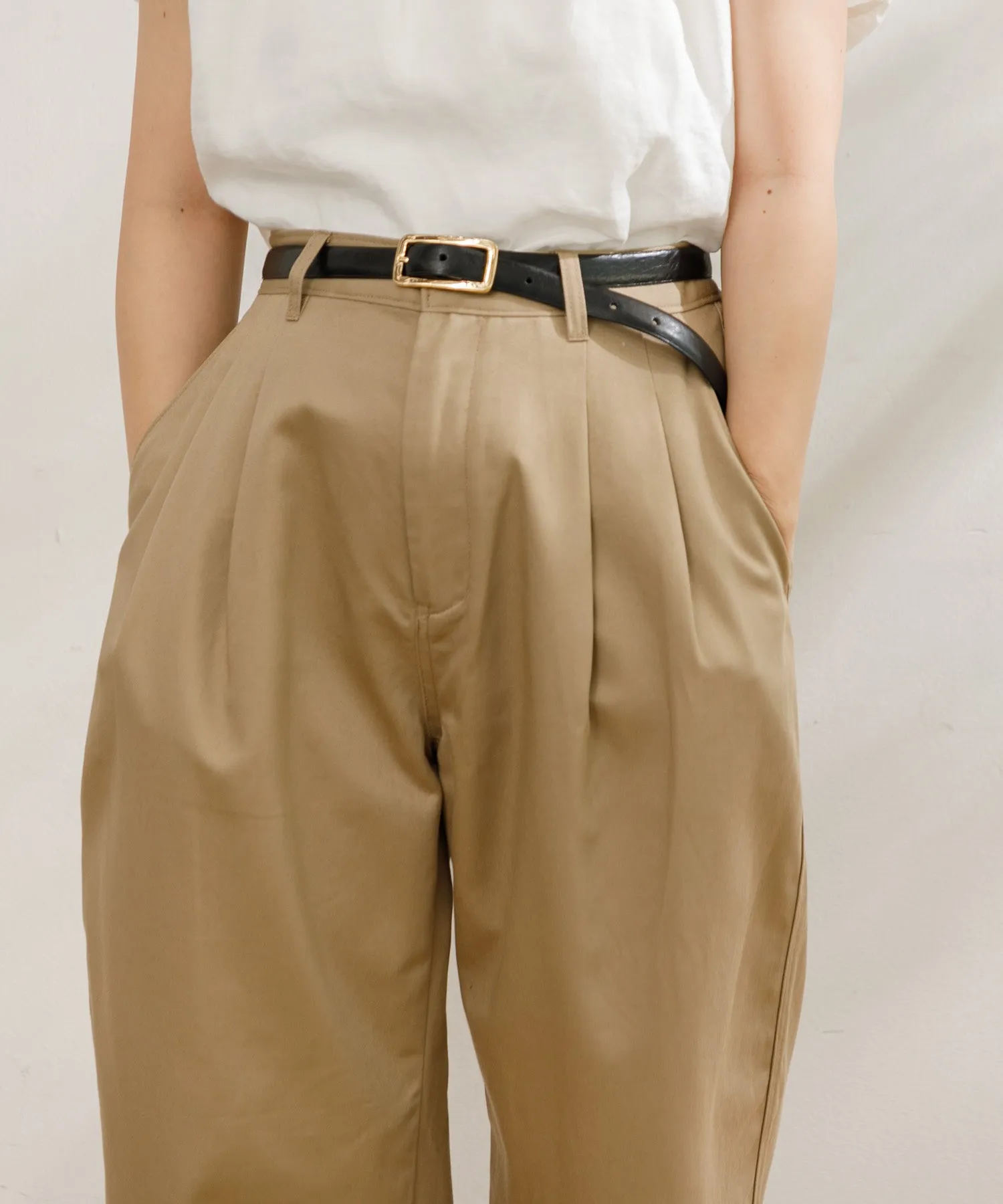 【WOMEN】upper hights 2TUCK WIDE CHINO PT