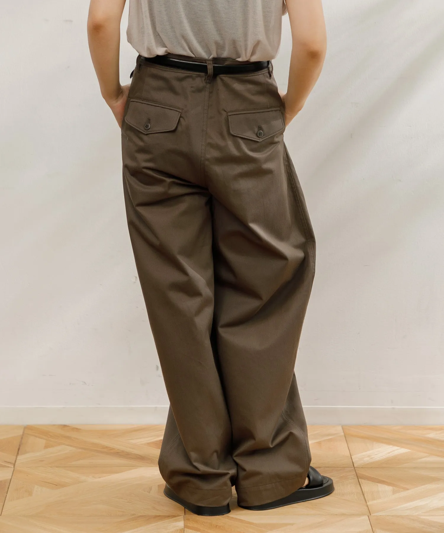 【WOMEN】upper hights 2TUCK WIDE CHINO PT