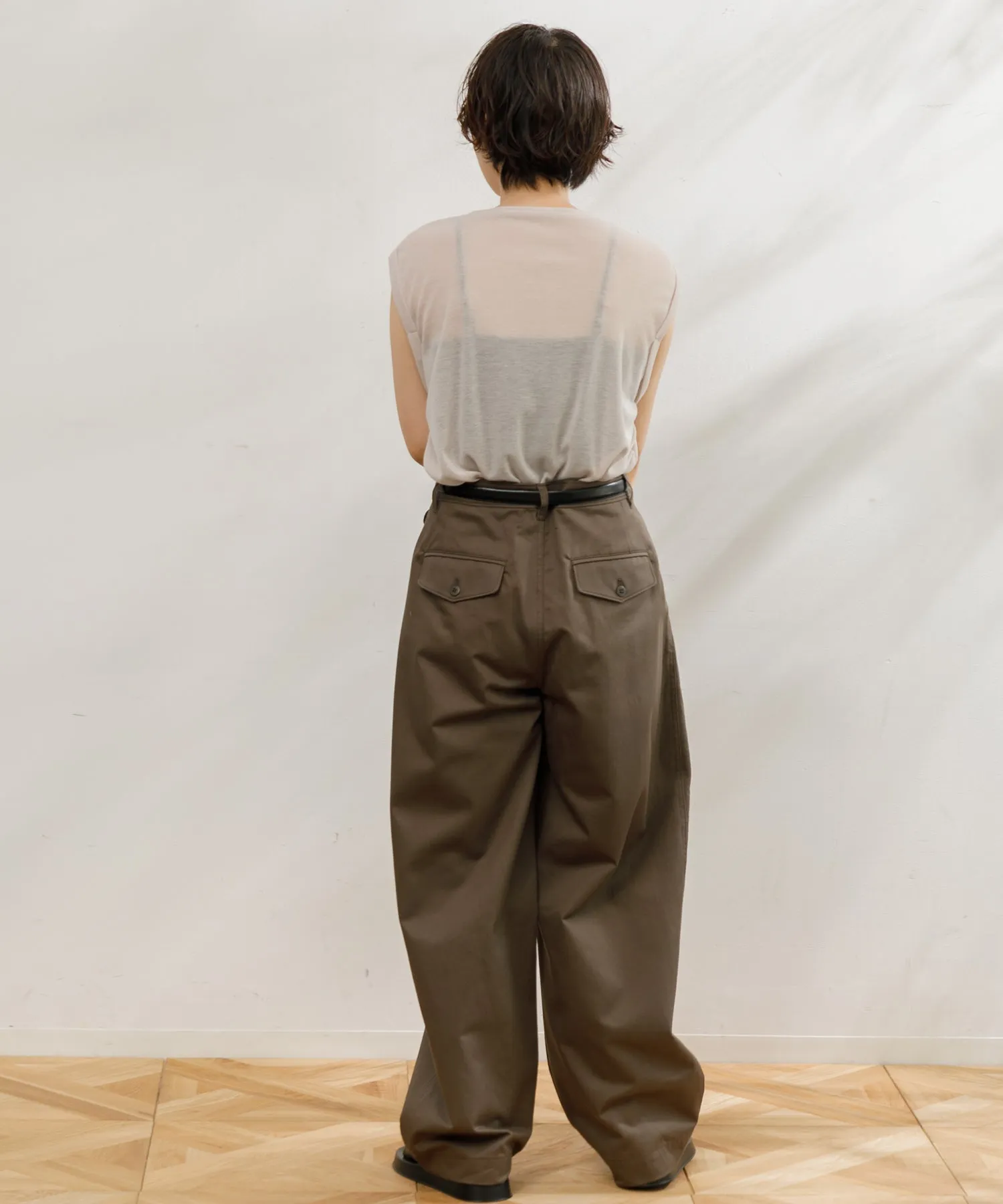 【WOMEN】upper hights 2TUCK WIDE CHINO PT