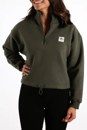 Workgear 1/4 Zip Fleece Flight Green