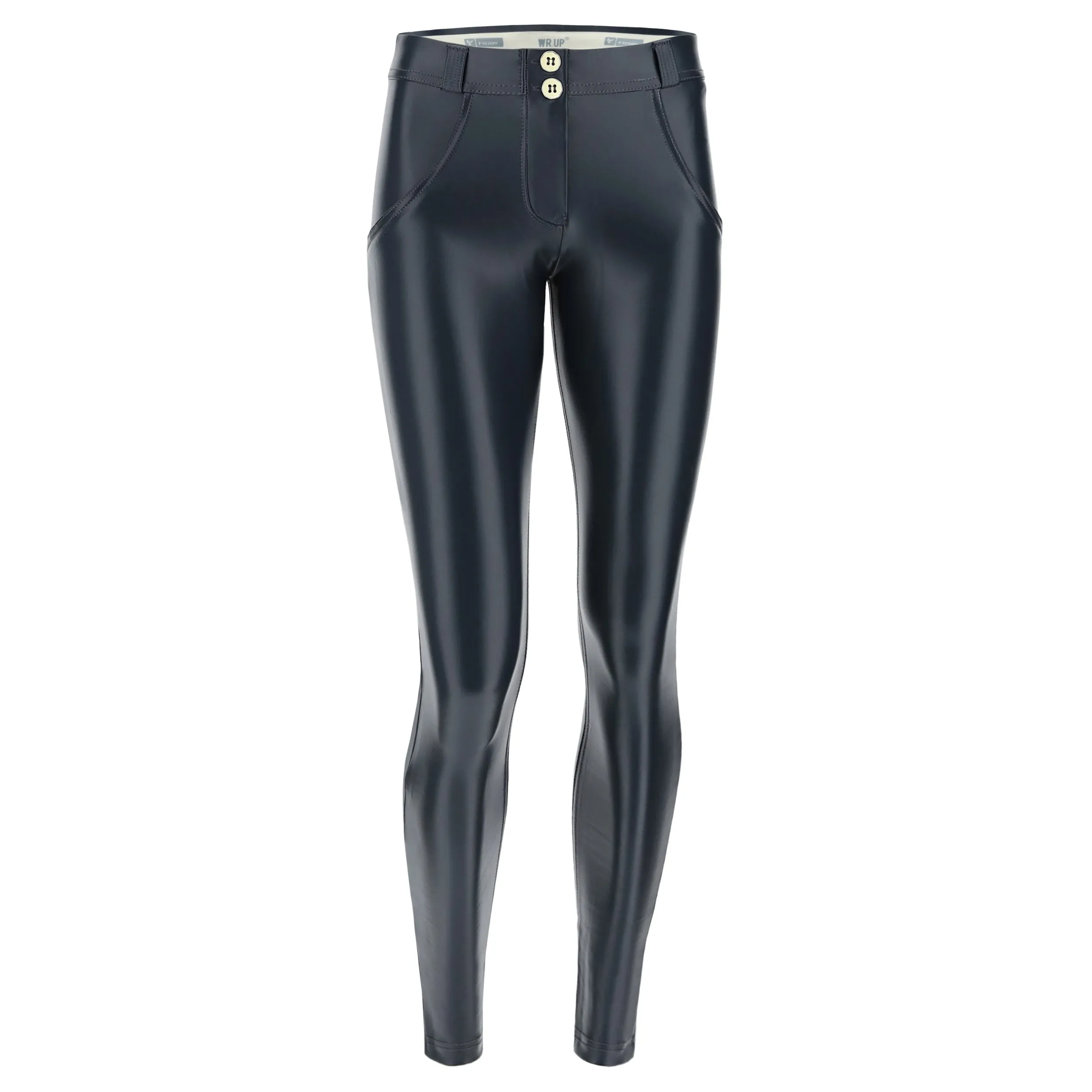 (WRUP2RS925-G108) METALLIC REGULAR-RISE WR.UP® SUPER-SKINNY PHANTOM GREY PANTS (ORDER A SIZE UP)