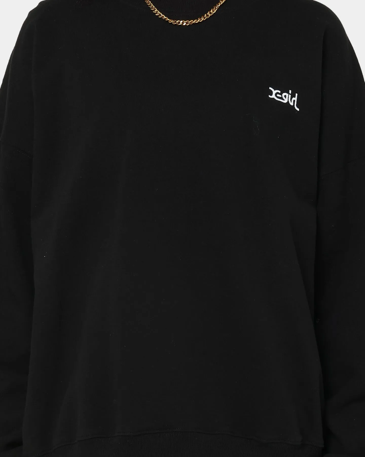 X-Girl Women's Butterfly Crewneck Black