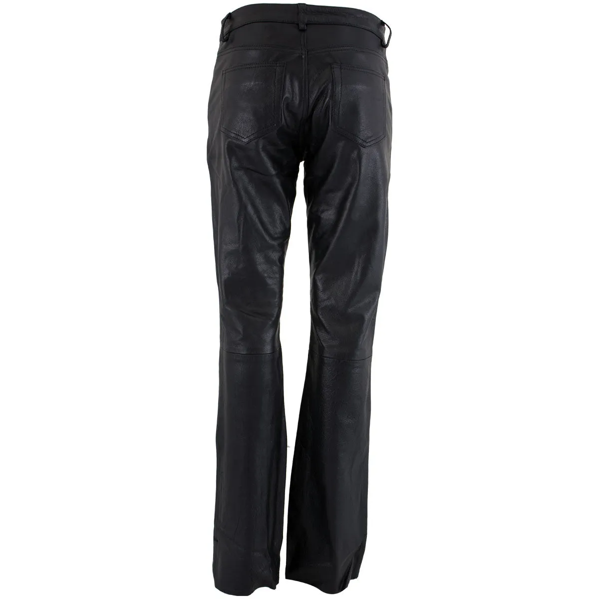 Xelement XS679 Women's 'Nubile' Classic Black Buffalo Leather Motorcycle Rider/Fashion Pants