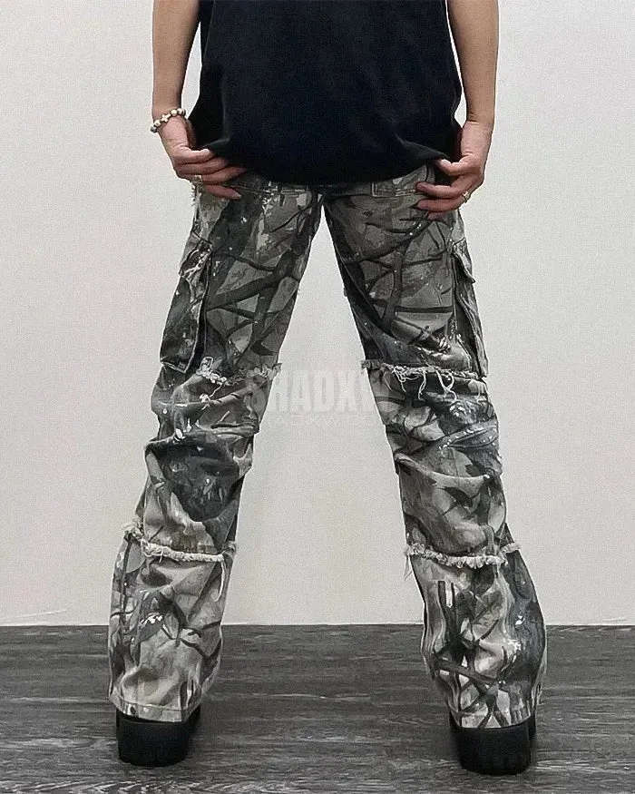 Y2K Camo Cargo Trousers