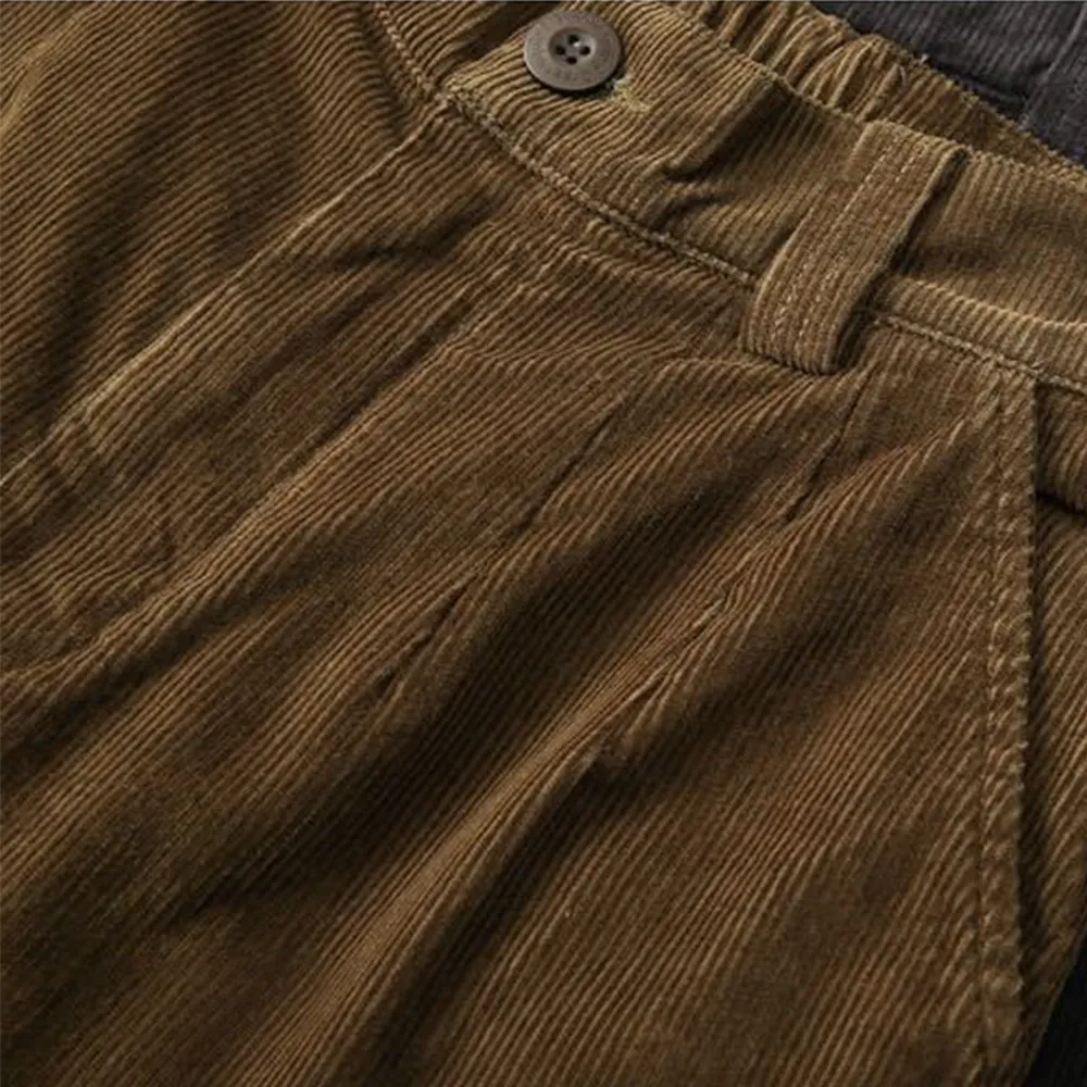 Yellow-brown Overalls Men's Trousers