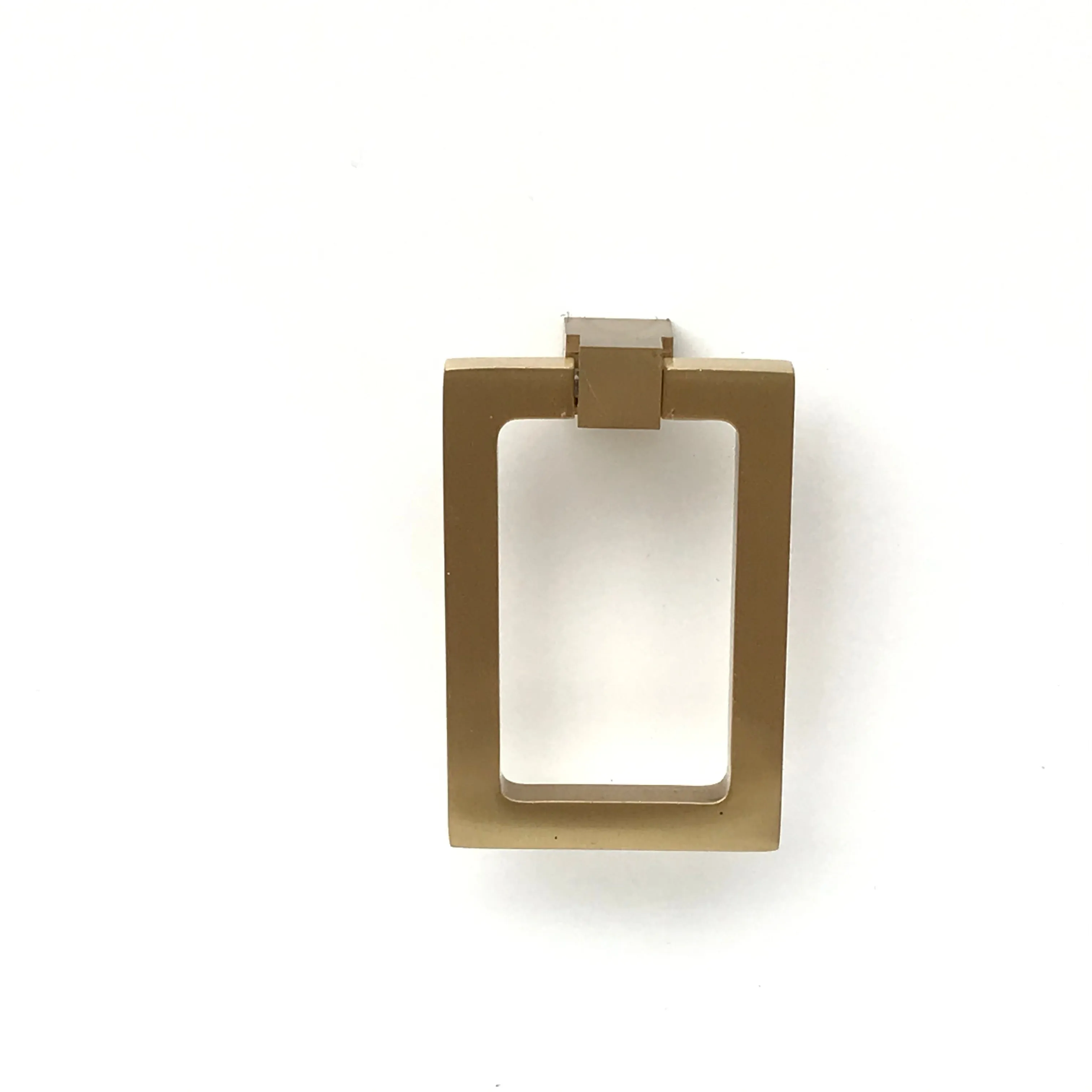 Zimi Rectangular Ring Pull in Satin Brass