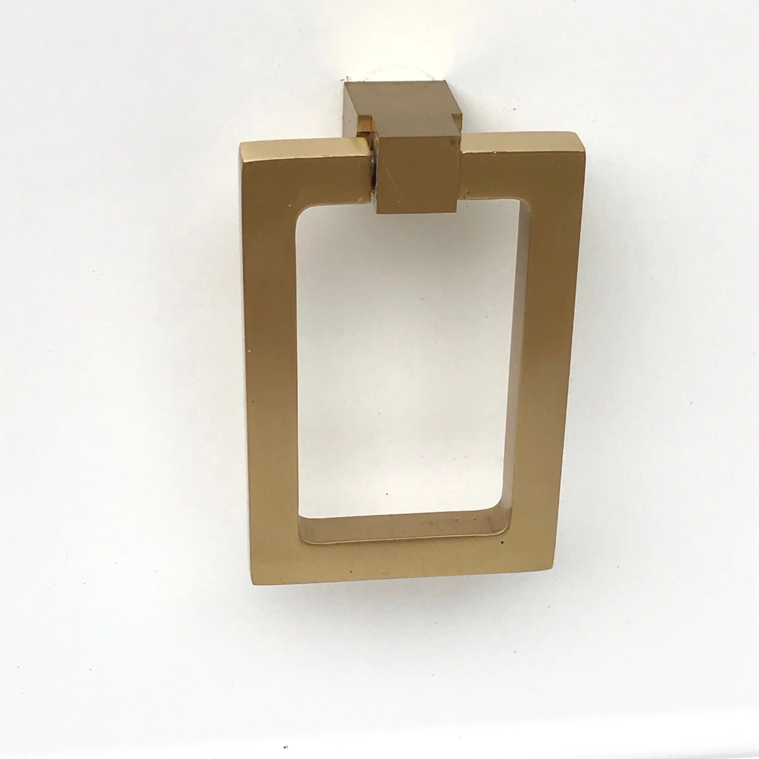 Zimi Rectangular Ring Pull in Satin Brass